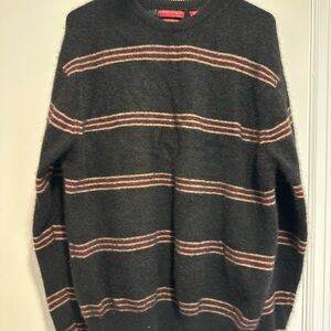 American Blue Sz: L 100% Himalayan Yak Striped Extra Soft Fuzzy Pullover sweater